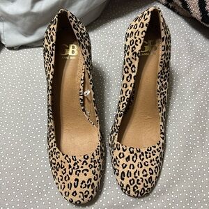 Gianni bini leopard block heels